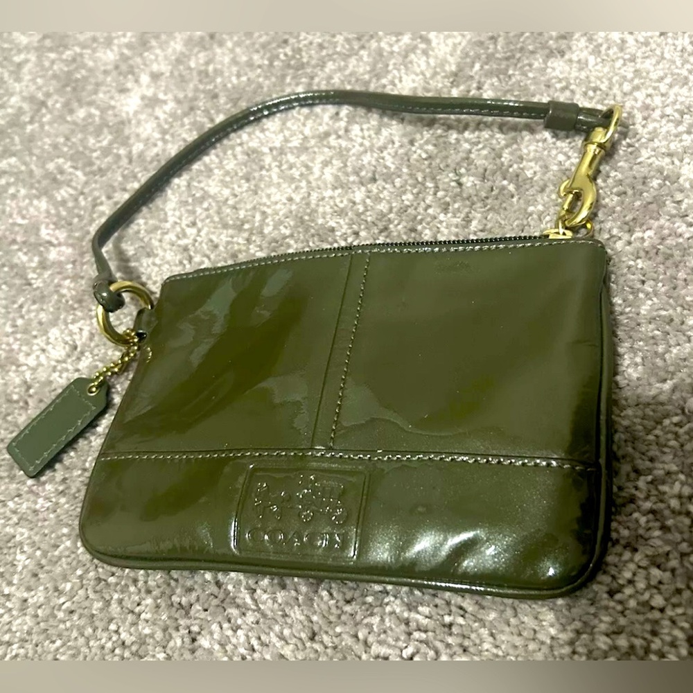 Coach Olive/Army Green Wristlet
